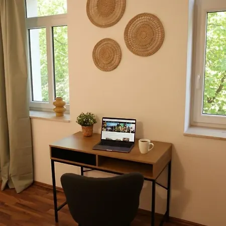 Apartment 3-raum Mit Fußbodenheizung Im Ruhigen Hinterhaus Mit Parkplatz, Boxspringbetten, Küche, Balkon, Wlan Chemnitz